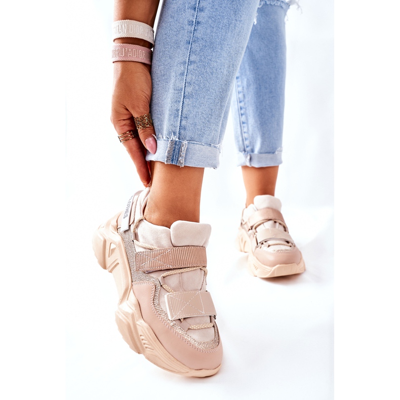 NAVY DOT Chaussures de sport femme Baskets Beige Katerini 1 NAVY DOT Chaussures de sport femme Baskets Beige Katerini 1