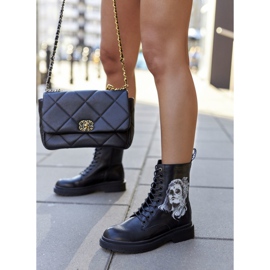 Bottes pour femmes avec imprimé GOE II2N4046 Noir le noir 4