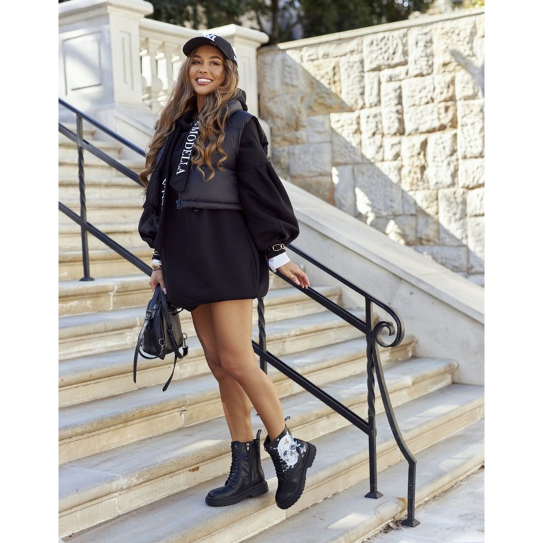 Bottes pour femmes avec imprimé GOE II2N4045 Noir le noir 2