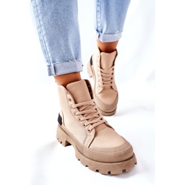 PS1 Bottines Any One kaki femme beige 2