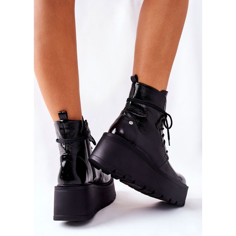 Bottes en cuir Maciejka Noir 05294-20 / 00-6 2