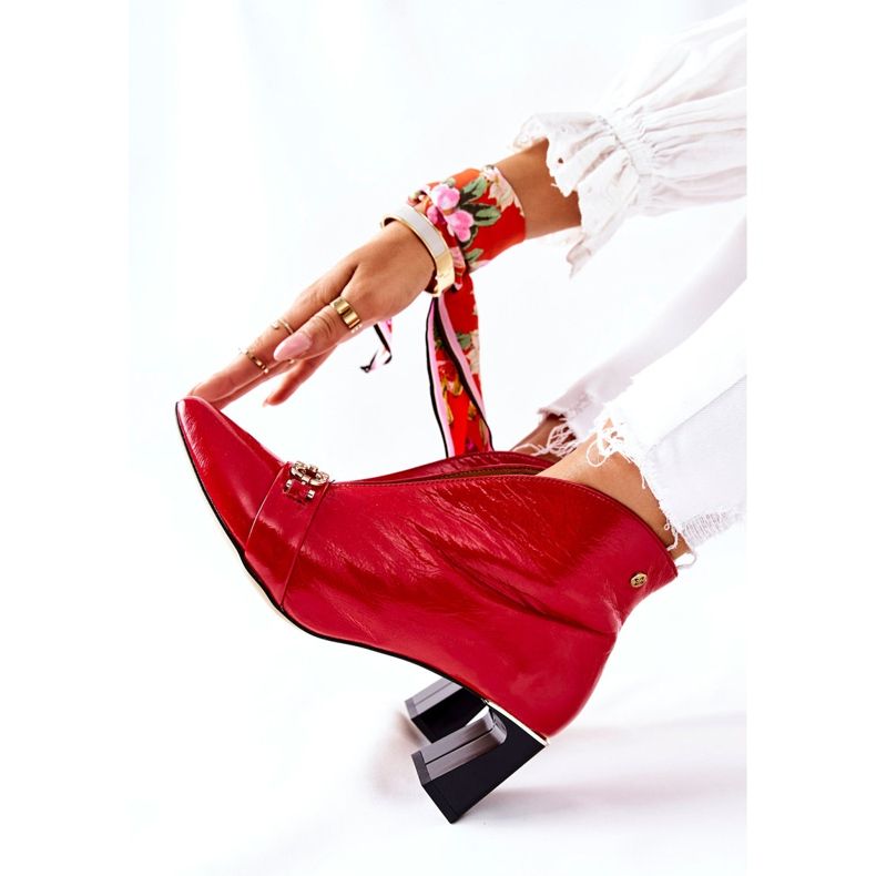 Bottes en cuir sur poteau Maciejka Rouge 05262-08 2 Bottes en cuir sur poteau Maciejka Rouge 05262-08 2