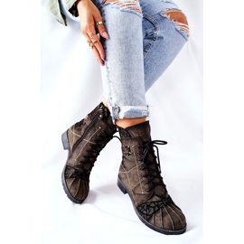 Bottes Chaudes En Cuir Femme Maciejka Olive 03961-24 vert 3