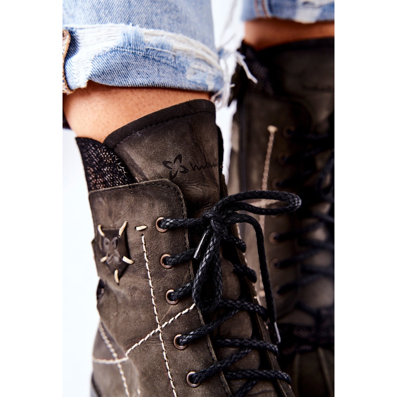 Bottes Chaudes En Cuir Femme Maciejka Olive 03961-24 vert 1