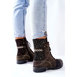 Bottes Chaudes En Cuir Femme Maciejka Olive 03961-24 vert 4