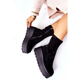 Bottes En Daim Sur La Plateforme Maciejka Noir 05319-01 le noir 3