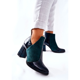 PA2 Bottes En Cuir Pour Femmes Sur Un Talon Vert I Wish 6