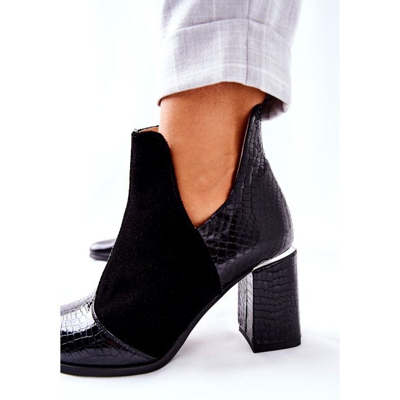 PA2 Bottes En Cuir Pour Femmes Sur Un Talon Noir I Wish 1