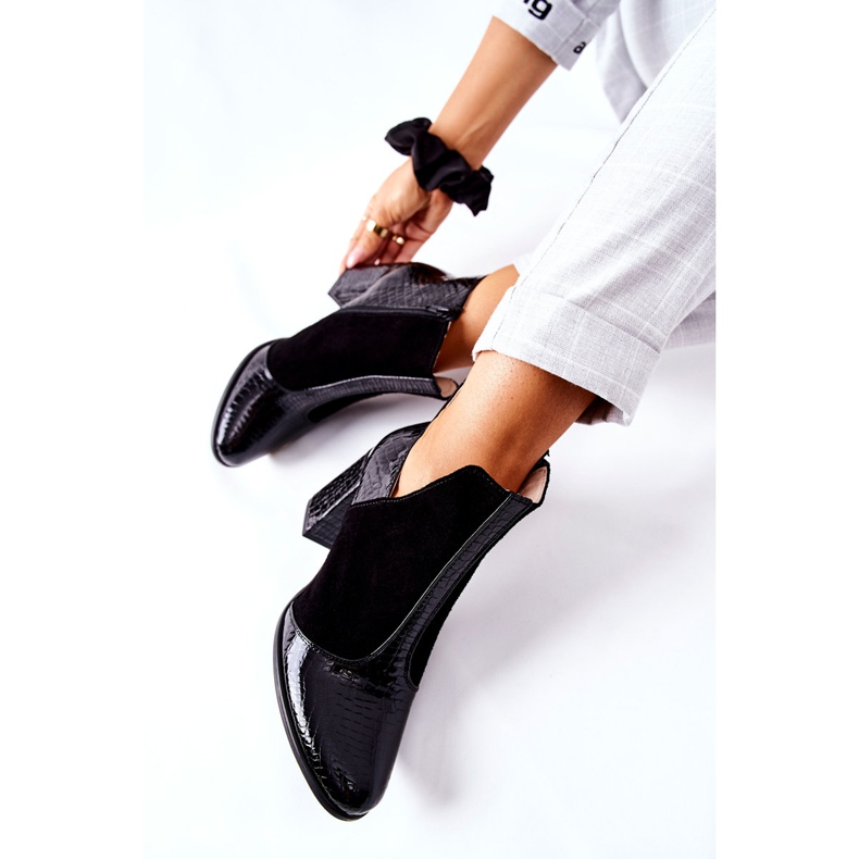 PA2 Bottes En Cuir Pour Femmes Sur Un Talon Noir I Wish le noir 2