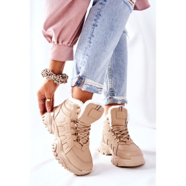 PM1 Trappeurs Hareshaw isolés beiges pour femmes 1