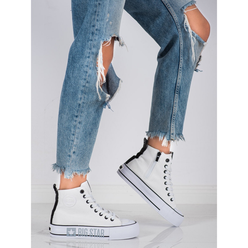 Baskets pour femmes Big Star II274014 blanche 1