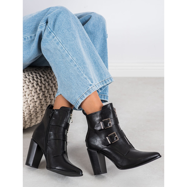 Bottes élégantes en Spitz VINCEZA le noir 1 Bottes élégantes en Spitz VINCEZA le noir 1