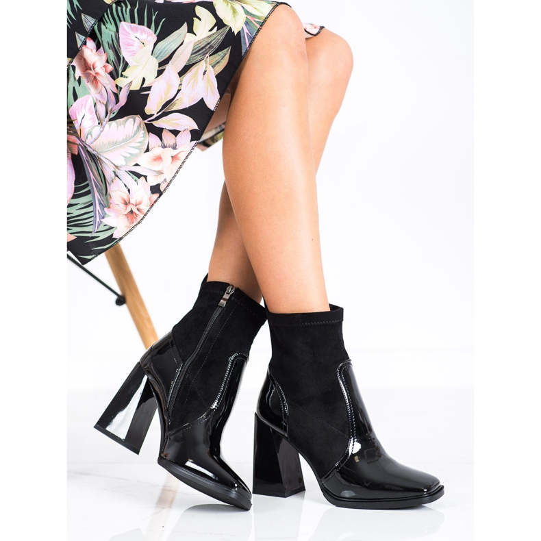 S. BARSKI Bottines Talon Trapézoïdal S.BARSKI le noir 2