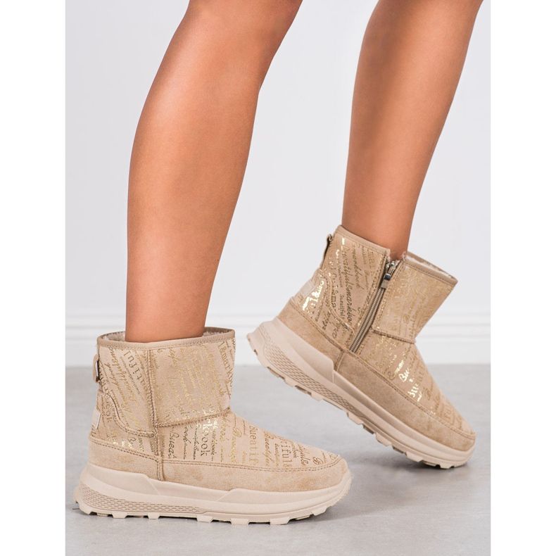 SHELOVET Chaud mukluki sur la plate-forme beige 1 SHELOVET Chaud mukluki sur la plate-forme beige 1