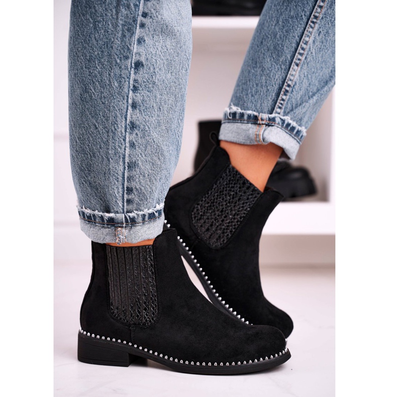 Bottines Femme Jodhpur boots Daim Noir Meagan 2