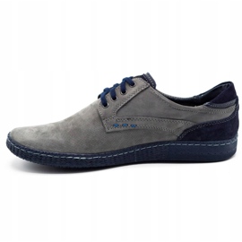 KOMODO Chaussures décontractées pour hommes 848 gris bleu marin 1