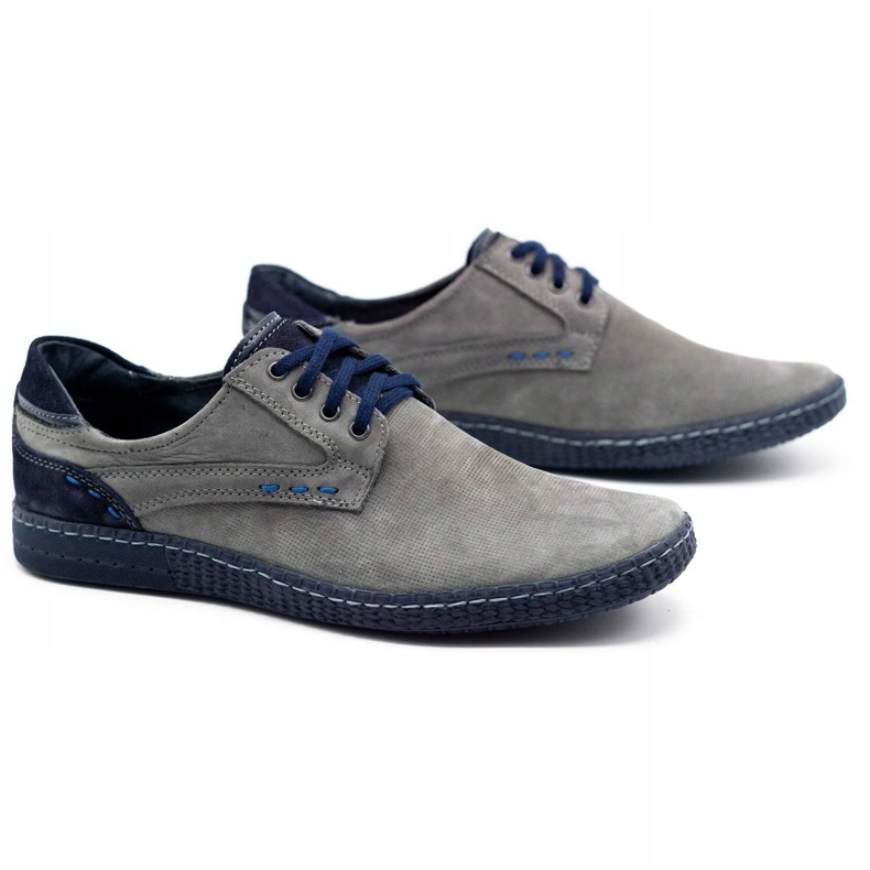 KOMODO Chaussures décontractées pour hommes 848 gris bleu marin 2