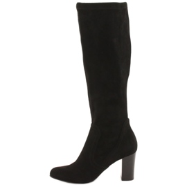 Noir Bottines femme en daim Caprice 25502-27 044 le noir 1