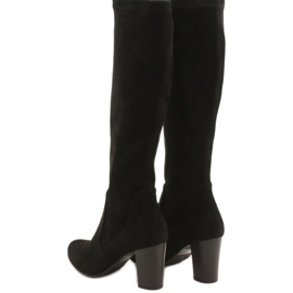 Noir Bottines femme en daim Caprice 25502-27 044 le noir 3