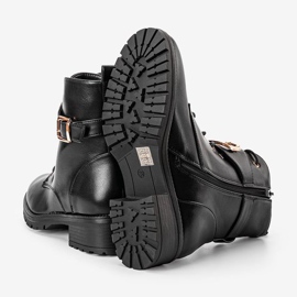 Bottes de travail à talon plat Versi noires 1