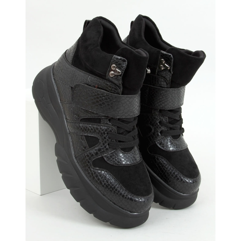 Chaussures à semelles hautes KL-771 Noir le noir 1