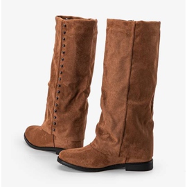 Bottines camel sur le talon compensé Colorado brun 2