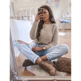 Bottines Ana kaki sur un poteau beige brun 2