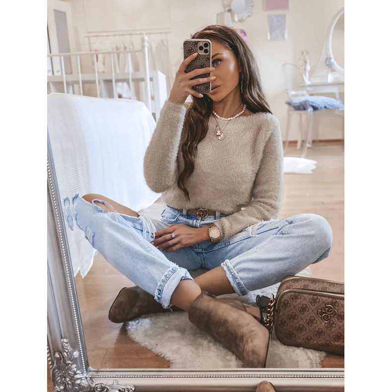 Bottines Ana kaki sur un poteau beige brun 2