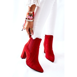 PG1 Bottes En Daim Pour Femmes Sur Un Talon Rouge Kastren 6