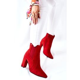 PG1 Bottes En Daim Pour Femmes Sur Un Talon Rouge Kastren 2