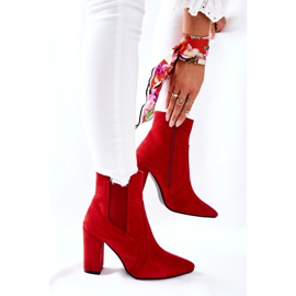 PG1 Bottes En Daim Pour Femmes Sur Un Talon Rouge Kastren 3