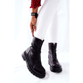 PE1 Bottes pour femmes avec fermeture éclair Noir Tierra 1
