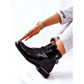 Bottes Chaudes Laquées Sergio Leone Noir BT405 le noir 2