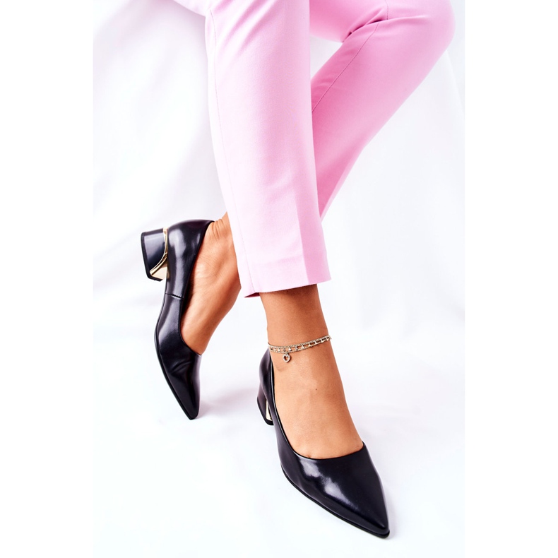 S.Barski Escarpins Élégants En Cuir Noir Samira le noir 1 S.Barski Escarpins Élégants En Cuir Noir Samira le noir 1