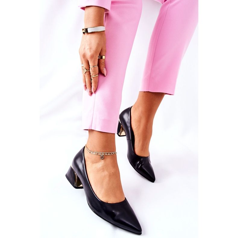 S.Barski Escarpins Élégants En Cuir Noir Samira le noir 2 S.Barski Escarpins Élégants En Cuir Noir Samira le noir 2