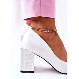 S.Barski Escarpins en cuir sur un blanc Cherith Bar 2