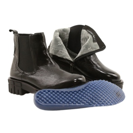 Bottes de femmes vernites noires Caprice 9-25461-27 017 6