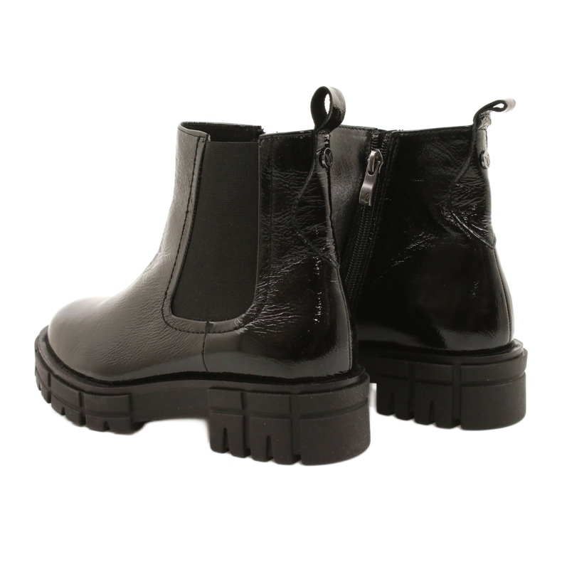 Bottes de femmes vernites noires Caprice 9-25461-27 017 4
