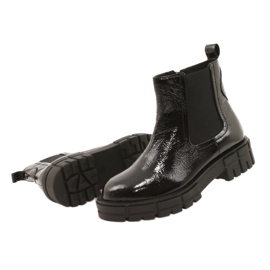 Bottes de femmes vernites noires Caprice 9-25461-27 017 3