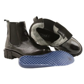 Bottes de femmes vernites noires Caprice 9-25461-27 017 7