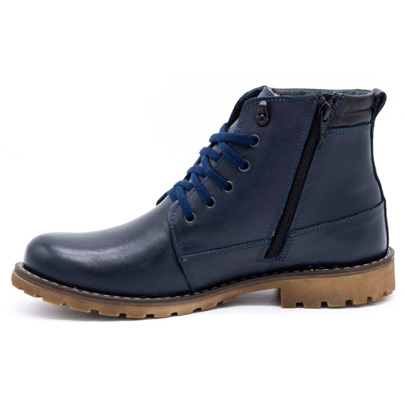 Olivier Bottes d'hiver en cuir 754 bleu marine 1