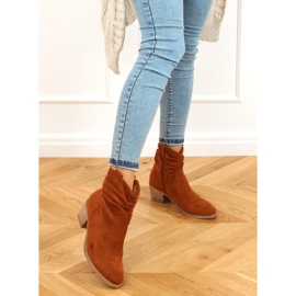 Bottines à talons camel Z1165 Camel brun 5