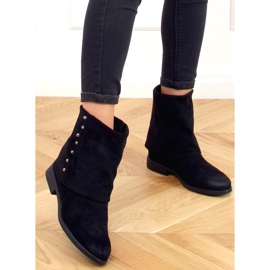 Bottes noires sur un talon compensé caché D7719 Noir le noir 4