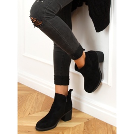 Bottines noires à talons 9B1003 Noir le noir 4