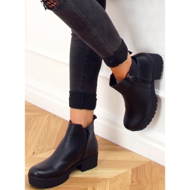 Bottines noires à semelles épaisses 9B1053 Noir le noir 4