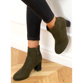 Bottines vertes à talons KL-718 Vert 5