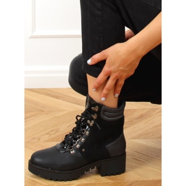 Bottines à lacets noires DF3712 Noir le noir 4