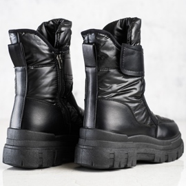 Seastar Bottes de neige velcro noir 1
