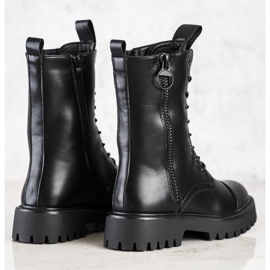 SHELOVET Bottes noires classiques le noir 1