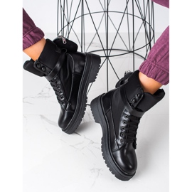 WELLSPRING Bottes confortables avec une poche le noir 5